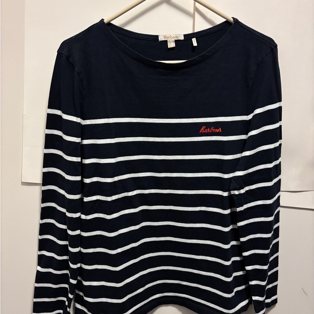 Barbour Bradley Navy Stripe Top Shirt